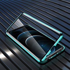 Coque Rebord Bumper Luxe Aluminum Metal Miroir 360 Degres Housse Etui Aimant pour Realme 9 4G Vert