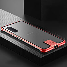 Coque Rebord Bumper Luxe Aluminum Metal Miroir 360 Degres Housse Etui Aimant pour Sony Xperia 5 II Rouge