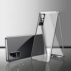 Coque Rebord Bumper Luxe Aluminum Metal Miroir 360 Degres Housse Etui Aimant pour Xiaomi Civi 5G Argent