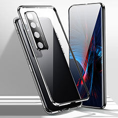 Coque Rebord Bumper Luxe Aluminum Metal Miroir 360 Degres Housse Etui Aimant pour Xiaomi Mi 10 Ultra Noir