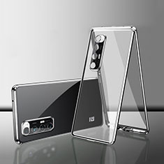 Coque Rebord Bumper Luxe Aluminum Metal Miroir 360 Degres Housse Etui Aimant pour Xiaomi Mi 10S 5G Argent