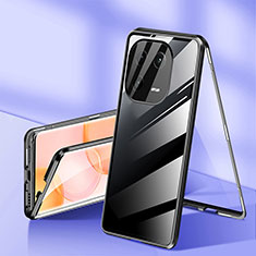 Coque Rebord Bumper Luxe Aluminum Metal Miroir 360 Degres Housse Etui Aimant pour Xiaomi Mi 13 Pro 5G Noir