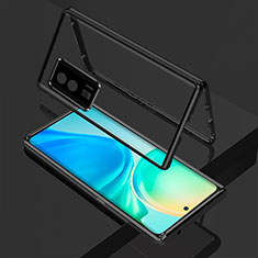 Coque Rebord Bumper Luxe Aluminum Metal Miroir 360 Degres Housse Etui Aimant pour Xiaomi Poco F5 Pro 5G Noir