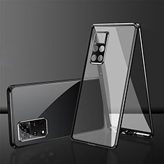 Coque Rebord Bumper Luxe Aluminum Metal Miroir 360 Degres Housse Etui Aimant pour Xiaomi Redmi Note 12 Pro 4G Noir