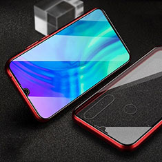 Coque Rebord Bumper Luxe Aluminum Metal Miroir 360 Degres Housse Etui Aimant T01 pour Huawei Honor 10i Rouge