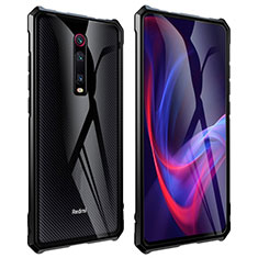 Coque Rebord Bumper Luxe Aluminum Metal Miroir 360 Degres Housse Etui Aimant T01 pour Xiaomi Redmi K20 Pro Noir