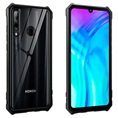 Coque Rebord Bumper Luxe Aluminum Metal Miroir 360 Degres Housse Etui Aimant T02 pour Huawei Honor 20i Noir