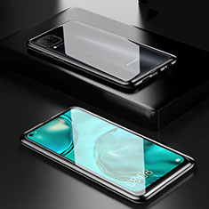 Coque Rebord Bumper Luxe Aluminum Metal Miroir 360 Degres Housse Etui Aimant T02 pour Huawei Nova 6 SE Noir