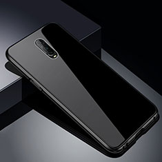 Coque Rebord Bumper Luxe Aluminum Metal Miroir 360 Degres Housse Etui Aimant T02 pour Oppo R17 Pro Noir