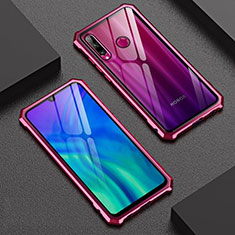 Coque Rebord Bumper Luxe Aluminum Metal Miroir 360 Degres Housse Etui Aimant T03 pour Huawei Honor 20 Lite Rouge