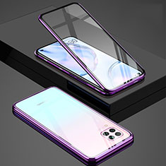 Coque Rebord Bumper Luxe Aluminum Metal Miroir 360 Degres Housse Etui Aimant T03 pour Huawei Nova 6 SE Violet