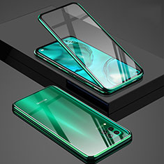 Coque Rebord Bumper Luxe Aluminum Metal Miroir 360 Degres Housse Etui Aimant T03 pour Huawei Nova 7i Vert