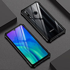 Coque Rebord Bumper Luxe Aluminum Metal Miroir 360 Degres Housse Etui Aimant T03 pour Huawei P Smart+ Plus (2019) Noir