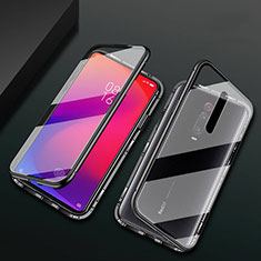 Coque Rebord Bumper Luxe Aluminum Metal Miroir 360 Degres Housse Etui Aimant T03 pour Xiaomi Redmi K20 Pro Noir