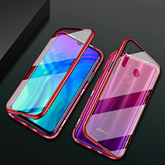 Coque Rebord Bumper Luxe Aluminum Metal Miroir 360 Degres Housse Etui Aimant T04 pour Huawei Honor 20E Rouge