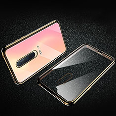 Coque Rebord Bumper Luxe Aluminum Metal Miroir 360 Degres Housse Etui Aimant T04 pour Oppo RX17 Pro Or