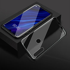 Coque Rebord Bumper Luxe Aluminum Metal Miroir 360 Degres Housse Etui Aimant T05 pour Huawei Honor 10i Noir