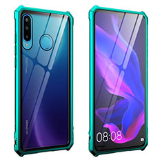 Coque Rebord Bumper Luxe Aluminum Metal Miroir 360 Degres Housse Etui Aimant T05 pour Huawei Nova 4e Vert