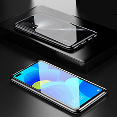 Coque Rebord Bumper Luxe Aluminum Metal Miroir 360 Degres Housse Etui Aimant T05 pour Huawei Nova 6 5G Noir