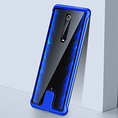 Coque Rebord Bumper Luxe Aluminum Metal Miroir 360 Degres Housse Etui Aimant T05 pour Xiaomi Redmi K20 Pro Bleu