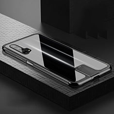 Coque Rebord Bumper Luxe Aluminum Metal Miroir 360 Degres Housse Etui Aimant T06 pour Huawei Honor 20 Pro Noir