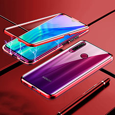 Coque Rebord Bumper Luxe Aluminum Metal Miroir 360 Degres Housse Etui Aimant T07 pour Huawei Honor 20E Rouge