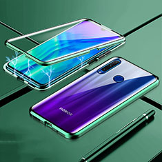 Coque Rebord Bumper Luxe Aluminum Metal Miroir 360 Degres Housse Etui Aimant T07 pour Huawei Honor 20i Vert