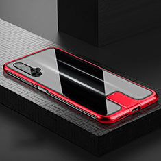 Coque Rebord Bumper Luxe Aluminum Metal Miroir 360 Degres Housse Etui Aimant T07 pour Huawei Honor 20S Rouge