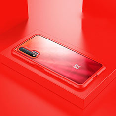 Coque Rebord Bumper Luxe Aluminum Metal Miroir 360 Degres Housse Etui Aimant T07 pour Huawei Nova 6 Rouge