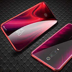 Coque Rebord Bumper Luxe Aluminum Metal Miroir 360 Degres Housse Etui Aimant T07 pour Xiaomi Mi 9T Rouge