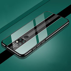 Coque Rebord Bumper Luxe Aluminum Metal Miroir 360 Degres Housse Etui Aimant T08 pour Huawei Mate 20 Vert