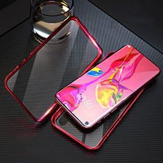 Coque Rebord Bumper Luxe Aluminum Metal Miroir 360 Degres Housse Etui Aimant T09 pour Huawei Honor 20S Rouge