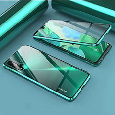 Coque Rebord Bumper Luxe Aluminum Metal Miroir 360 Degres Housse Etui Aimant T09 pour Huawei Nova 5 Pro Vert