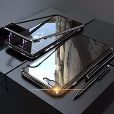 Coque Rebord Bumper Luxe Aluminum Metal Miroir 360 Degres Housse Etui M01 pour Apple iPhone 7 Plus Noir