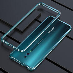 Coque Rebord Bumper Luxe Aluminum Metal Miroir 360 Degres Housse Etui M01 pour Oppo Reno Vert