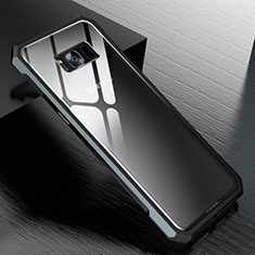 Coque Rebord Bumper Luxe Aluminum Metal Miroir 360 Degres Housse Etui M01 pour Samsung Galaxy S8 Plus Noir