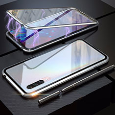 Coque Rebord Bumper Luxe Aluminum Metal Miroir 360 Degres Housse Etui M03 pour Xiaomi CC9e Argent