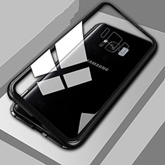 Coque Rebord Bumper Luxe Aluminum Metal Miroir 360 Degres Housse Etui M04 pour Samsung Galaxy S8 Noir