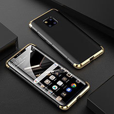 Coque Rebord Bumper Luxe Aluminum Metal Miroir 360 Degres Housse Etui M05 pour Huawei Mate 20 Pro Or