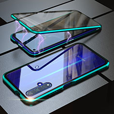 Coque Rebord Bumper Luxe Aluminum Metal Miroir 360 Degres Housse Etui pour Huawei Honor 20 Vert