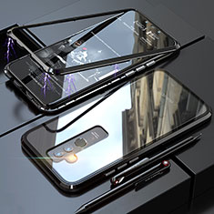 Coque Rebord Bumper Luxe Aluminum Metal Miroir 360 Degres Housse Etui pour Huawei Mate 20 Lite Noir