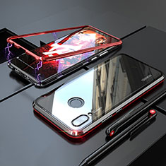 Coque Rebord Bumper Luxe Aluminum Metal Miroir 360 Degres Housse Etui pour Huawei Nova 3e Rouge