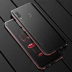 Coque Rebord Bumper Luxe Aluminum Metal Miroir 360 Degres Housse Etui pour Huawei Nova 3i Rouge et Noir