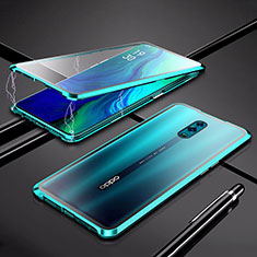 Coque Rebord Bumper Luxe Aluminum Metal Miroir 360 Degres Housse Etui pour Realme X Vert