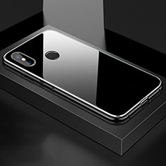 Coque Rebord Bumper Luxe Aluminum Metal Miroir 360 Degres Housse Etui pour Xiaomi Mi 8 Argent