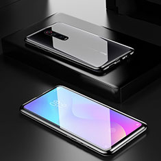 Coque Rebord Bumper Luxe Aluminum Metal Miroir 360 Degres Housse Etui pour Xiaomi Redmi K20 Noir
