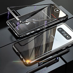 Coque Rebord Bumper Luxe Aluminum Metal Miroir Housse Etui A01 pour Samsung Galaxy S10 Plus Noir