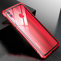 Coque Rebord Bumper Luxe Aluminum Metal Miroir Housse Etui M01 pour Huawei Honor 8X Rouge