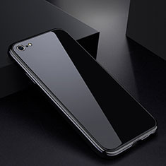 Coque Rebord Bumper Luxe Aluminum Metal Miroir Housse Etui pour Apple iPhone 6 Noir