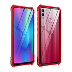 Coque Rebord Bumper Luxe Aluminum Metal Miroir Housse Etui pour Huawei Honor 10 Lite Rouge